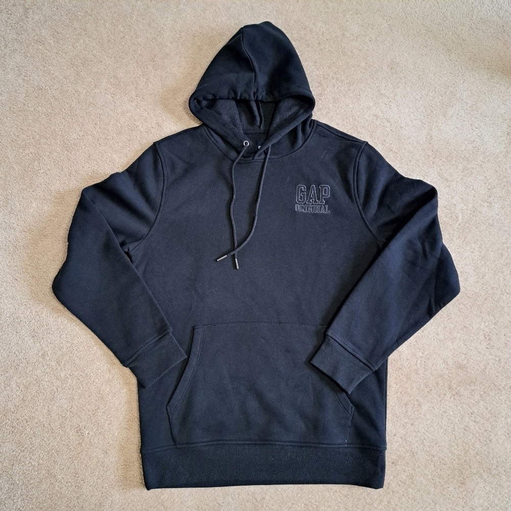Men's Gap Hoodie Black Gap Original Casual Sweatshirt Size XS Unisex Hooded